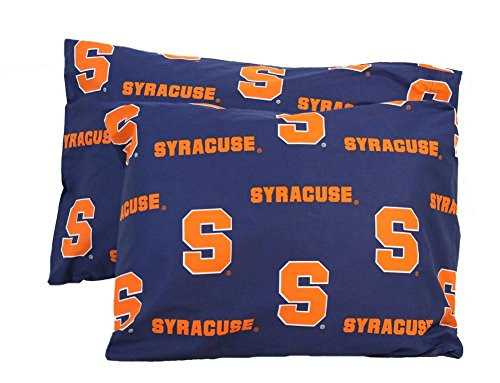 College Covers Syracuse Orangemen Pillowcase Pair Solid, Includes 2 Standard Pillowcases