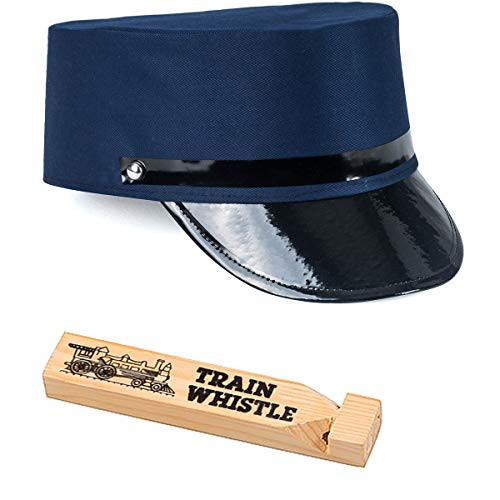 Tigerdoe Conductor Costume - Conductor Hat - Train Engineer Costume - (2 Pc Set) Navy Blue