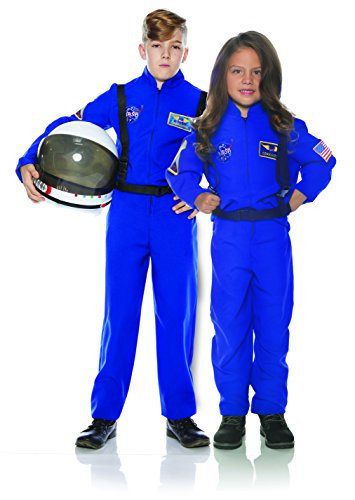 Underwraps Kid's Children's Astronaut Flight Suit Costume - Blue Childrens Costume, Blue, Small