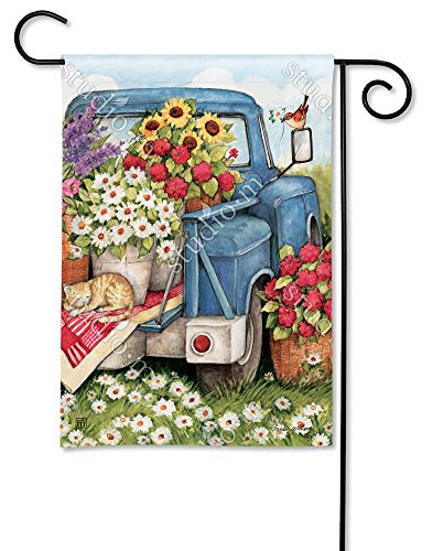 BreezeArt Studio M Flower Pickin' Time Decorative Garden Flag  Premium Quality, 12.5 x 18 Inches