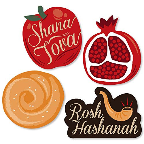 Big Dot of Happiness Rosh Hashanah - DIY Shaped Jewish New Year Cut-Outs - 24 Count