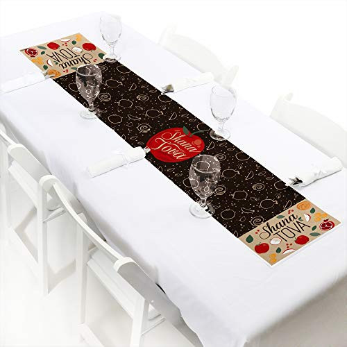 Big Dot of Happiness Rosh Hashanah - Petite Jewish New Year Paper Table Runner - 12 x 60 inches