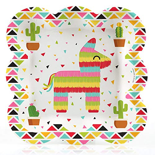 Big Dot of Happiness Let's Fiesta - Mexican Fiesta Dinner Plates (16 Count)