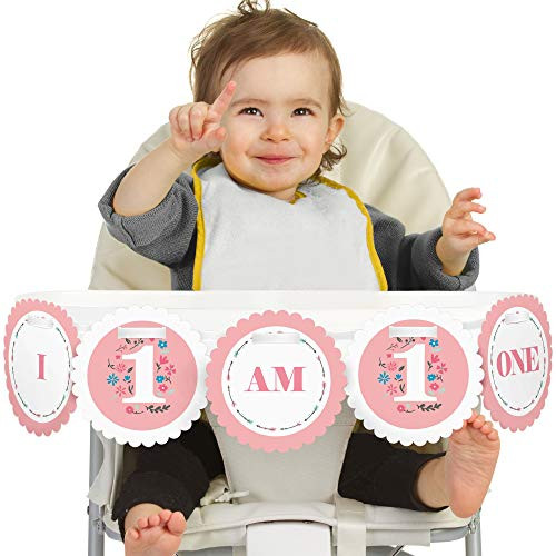 Big Dot of Happiness She's a Wild One 1st Birthday - I Am One - First Birthday High Chair Banner Big Dot of Happiness She's a Wild One 1st Birthday - I Am One - First Birthday High Chair Banner