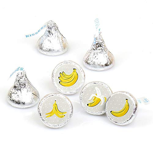 Lets Go Bananas - Tropical Party Round Candy Sticker Favors - Labels Fit Hersheys Kisses (1 Sheet of 108) Lets Go Bananas - Tropical Party Round Candy Sticker Favors - Labels Fit Hersheys Kisses (1 Sheet of 108)