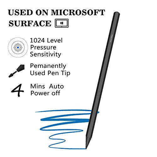 Surface Pen,Stylus Pen for Microsoft Surface Pro Surface Pro 4, Surface Pro 3, Surface Pro 6,Surface Laptop 1/2,Surface Book 1/2, Studio 1/2 with 1024 Level Pressure Sensitivity and Palm Rejection