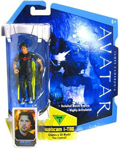 James Cameron's Avatar Movie 3 3/4 Inch RDA Action Figure Jake Sully in Wheelchair with Long Hair & Harley Davidson TShirt Human Body
