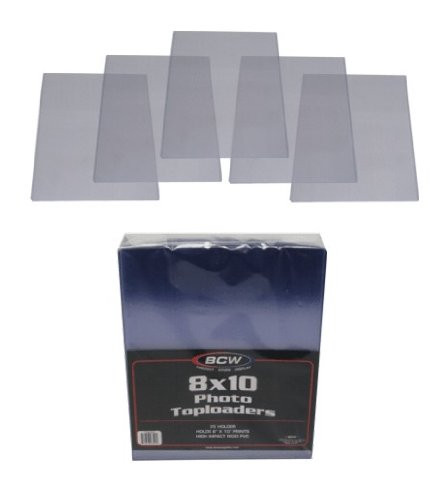 (10) 8X10 Photograph Topload Holders - Rigid Plastic Sleeves - BCW Brand