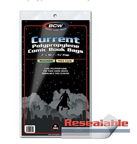 BCW (25) Current Size - Thick Resealable Comic Sleeves