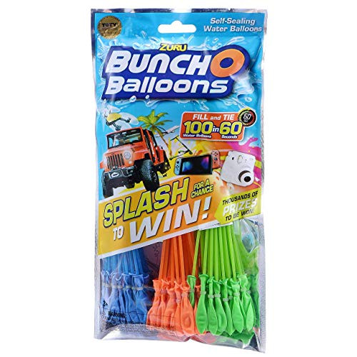 Bunch O Balloons, 100 Self-Sealing Water Balloons in 3 Bunches (Pink, White, Purple)