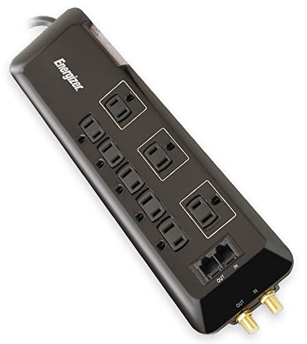Premier Energizer 8 Outlet Surge Protector - Black