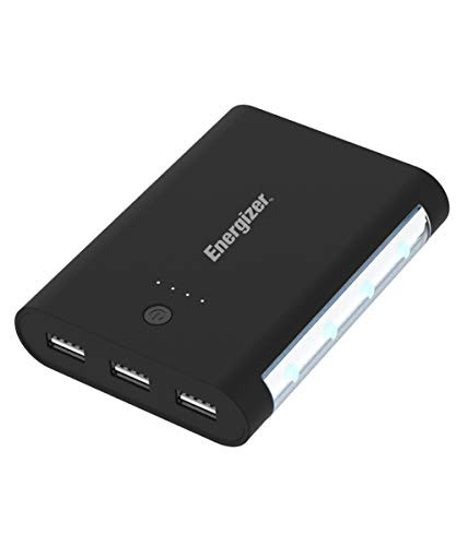 Premier Energizer Ultimate Power Bank Backup Battery 10400mAh Portable Charger 3 USB Ports w LED