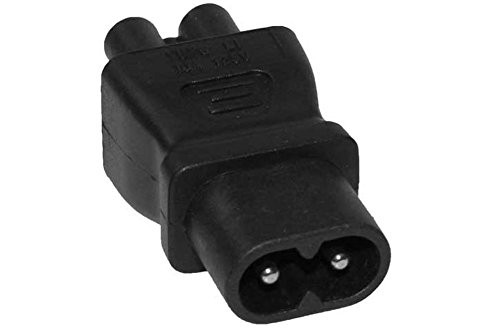 SF Cable, IEC C8 2 prong plug to C5 3 prong receptacle Power Plug Adapter