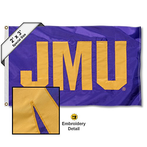 College Flags and Banners Co. James Madison Dukes 2x3 Foot Embroidered Nylon Flag