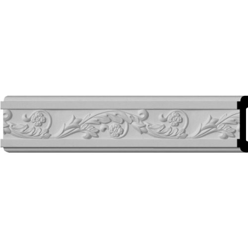 3 3/8"H x 3/4"P x 94 1/2"L, (8" Repeat), Medway Running Floral Chair Rail
