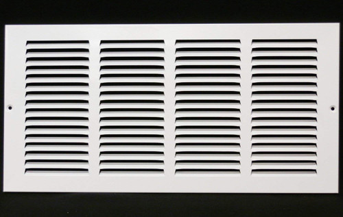 16'w X 12'h Steel Return Air Grilles - Sidewall and Cieling - HVAC DUCT COVER - White [Outer Dimensions: 17.75'w X 13.75'h]