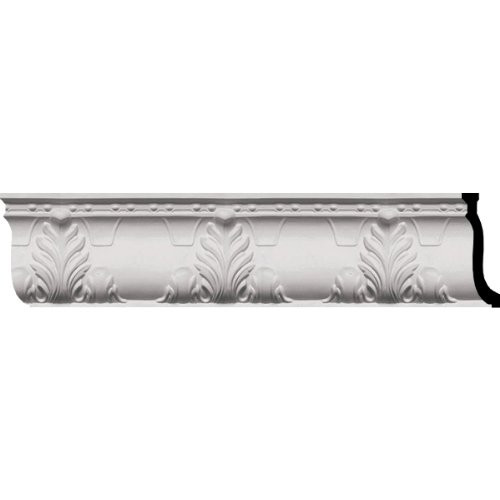 9 1/4"H x 3 3/4"P x 9 7/8"F x 94 1/2"L Alexandria Acanthus Leaf and Ribbons Crown Moulding