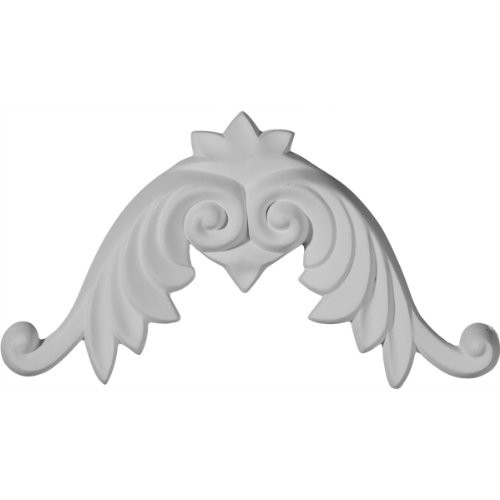 Ekena Millwork ONL07X04X01KE 7 1/2-Inch W X 3 7/8-Inch H X 5/8-Inch P Kent Center with Scrolls Onlay