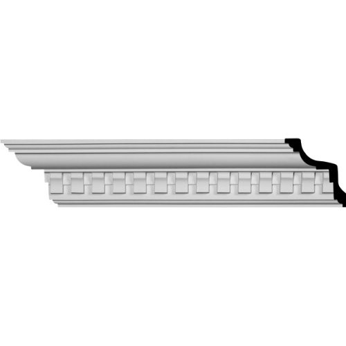 4 1/4"H x 3 7/8"P x 5 3/4"F x 94 1/2"L Bulwark Dentil Crown Moulding