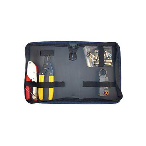 Platinum Tools 90135 Basic Coax F Compression Kit, w/Zip Case. Box.