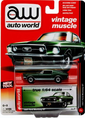 Auto World Vintage Muscle 1967 Ford Mustang GT - Green