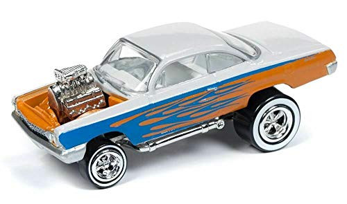 Johnny Lightning 1:64 Street Freaks Ver B 1962 Chevy Bel Air Pearl White Metalli