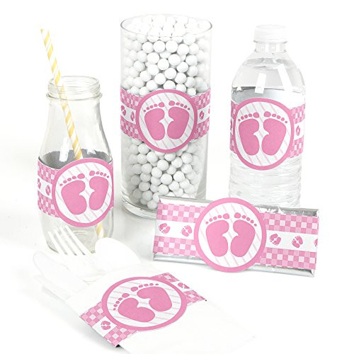Baby Feet Pink - DIY Party Supplies - Baby Shower DIY Wrapper Favors & Decorations - Set of 15 Baby Feet Pink - DIY Party Supplies - Baby Shower DIY Wrapper Favors & Decorations - Set of 15