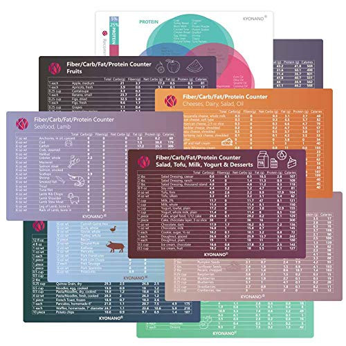 Keto Cheat Sheet Magnets 10 Pcs, Keto Products for Beginner, Keto Fridge for Ketogenic Diet, Quick Guide Fridge Magnet for 171 Ingredients, Keto Recipe