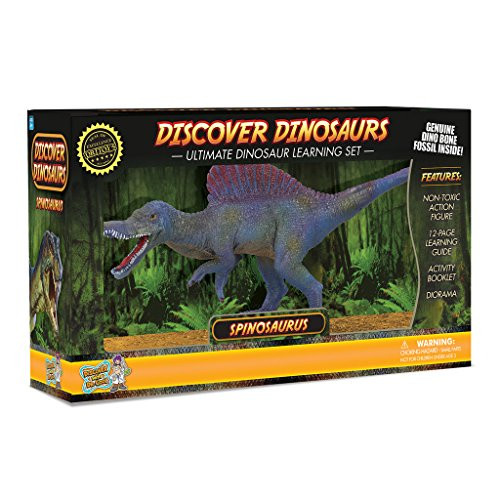 Spinosaurus Action Figure  Includes Real Dinosaur Bone Fossil!