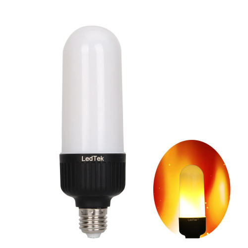 LedTek Led Simulation Flame Light Fire Flicker Effect Bulb E26 Flame Flickering Emulation Bulbs Led Torch Bulb Warm Atmosphere 90-240V 1800K Color Temperature