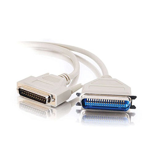 AYA 50Ft (50 Feet) DB25 Male to Centronics 36 Male Parallel Printer Cable IEEE1284 Bi-Directional