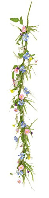 Your Heart's Delight 12" L x 2" W x 64" H Wildflower Garland Mix