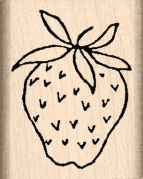 Stamps by Impression ST 0150 Strawberry Rubber Stamp