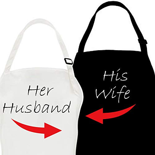 LBG Products Couple Baking Cooking Aprons for Men Women,with Wife & Husband Kitchen Apron Bibs,Romantic Couplers Gift for Valentine's Day,His Hers Anniversary, Engagement,Wedding LBG Products Couple Baking Cooking Aprons for Men Women,with Wife & Husband Kitchen Apron Bibs,Romantic Couplers Gift for Valentine's Day,His Hers Anniversary, Engagement,Wedding