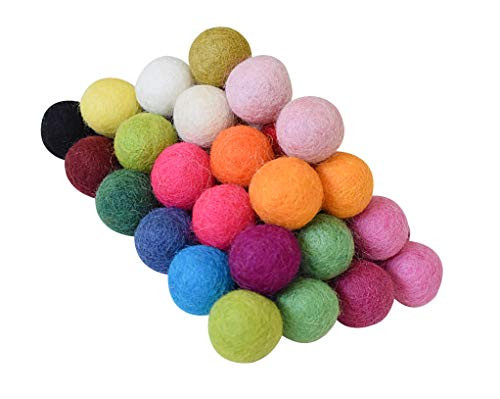 100% Wool Felt Balls - 50 Pieces | Hand-Felted Wool Pom Poms | Pure Wool Beads | Felt Ball DIY (20mm, Mixed Color) 100% Wool Felt Balls - 50 Pieces | Hand-Felted Wool Pom Poms | Pure Wool Beads | Felt Ball DIY (20mm, Mixed Color)