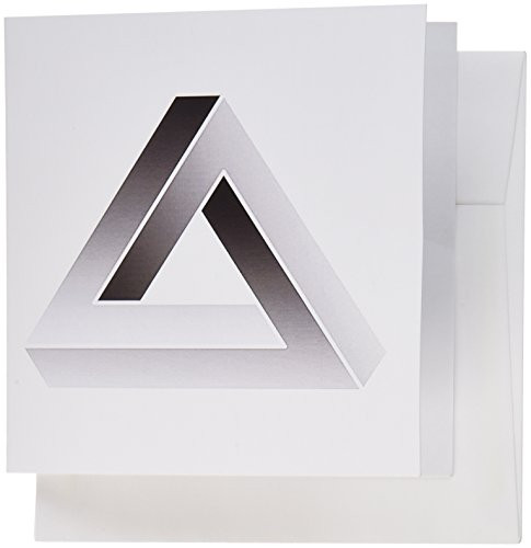 3dRose Escher s Impossible Triangle on white background - Greeting Cards, 6 x 6 inches, set of 6 (gc_24272_1)