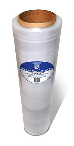 18" Stretch Film/Wrap 1100 feet 7 Layers 80 Gauge Industrial Strength 20 Microns Clear Cling Durable Adhering Packing Moving Packaging Heavy Duty Shrink Film (1)
