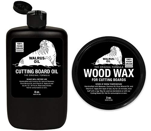 WALRUS OIL - Cutting Board Oil and Wood Wax Set. for Cutting Boards, Butcher Blocks, and Counters. 100% Food-Safe