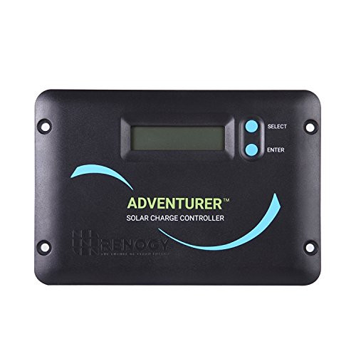 Renogy Adventurer 30A 12V/24V Negative Ground PWM Flush Mount Charge Controller with LCD Display, Compatible with Sealed, Gel, and Flooded Batteries