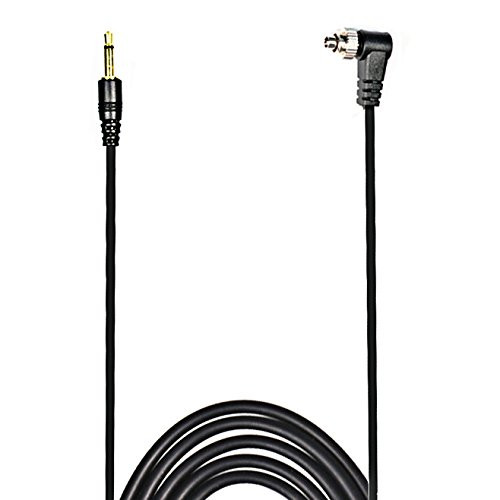 Foto&Tech 16 FT/5 Meter 3.5 mm to Male Flash PC Sync Cable with Screw Lock Suitable for Nikon, Canon, and most DSLR cameras Flash Trigger