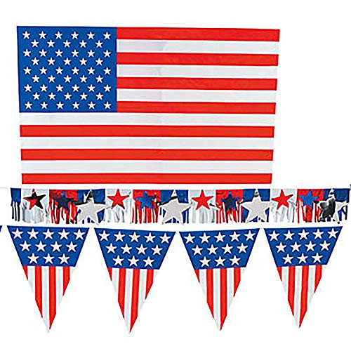 US Flag Hanging Banner Patriotic July 4TH American Flag Decorating Kit for Outdoors Set US Flag Hanging Banner Patriotic July 4TH American Flag Decorating Kit for Outdoors Set