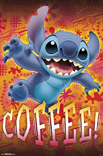 Trends International Lilo and Stitch - Coffee Wall Poster 22.375" x 34" Multi