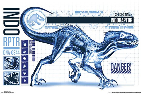 Trends International Jurassic World 2 - Indo-Raptor Wall Poster, 22.375" x 34", Multicolor