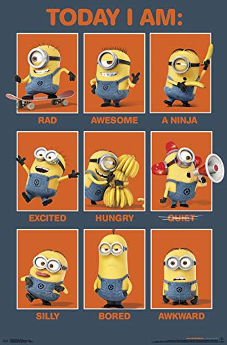 Trends International Despicable Me-Today Mount Bundle Wall Poster, 22.375" x 34", Multi
