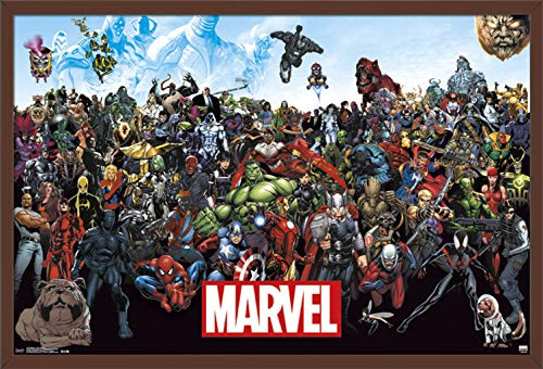 Trends International Marvel - The Lineup Wall Poster, 24.25" X 35.75", Multi