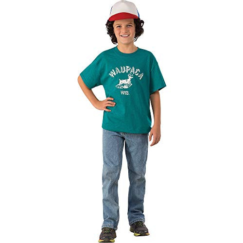 Stranger Things Season 1 Child's Dustin's Waupaca Costume Shirt & Cap, Large