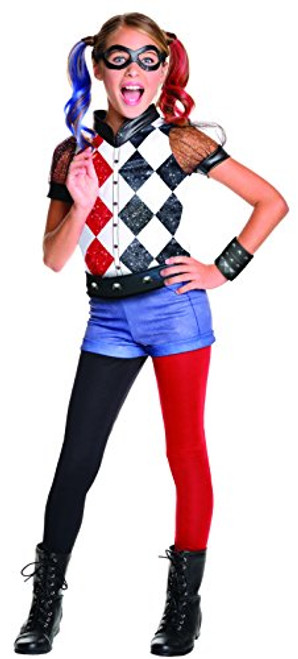 Rubie's DC Superhero Girl's Harley Quinn Costume, Large Rubie's DC Superhero Girl's Harley Quinn Costume, Large