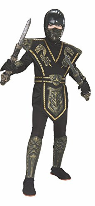 Child's Gold Dragon Warrior Ninja Costume, Large Child's Gold Dragon Warrior Ninja Costume, Large