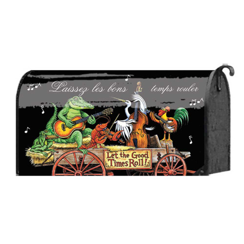 Let the Good Time Roll Wagon Bluegrass Animals 22 x 18 Standard Size Mailbox Cover