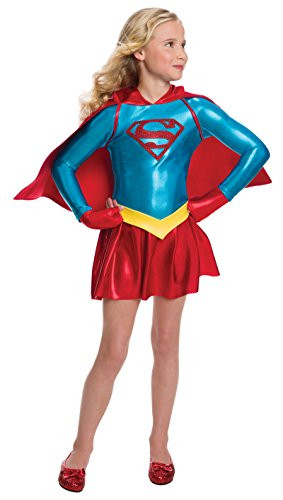 Rubie's Costume Girls DC Comics Supergirl Dress Costume, Large, Multicolor